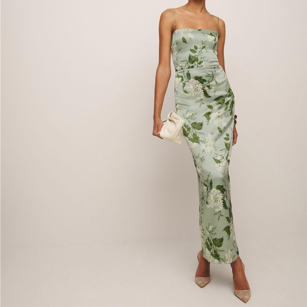 Reformation Frankie Silk Dress